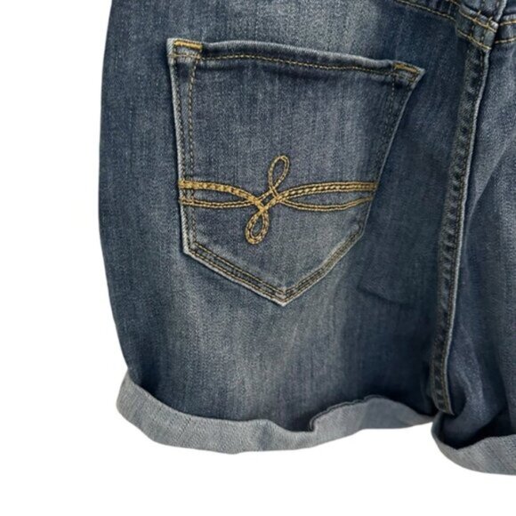 Levi’s | Denizen Blue Overall Shorts Women’s Size Small - Picture 8 of 11